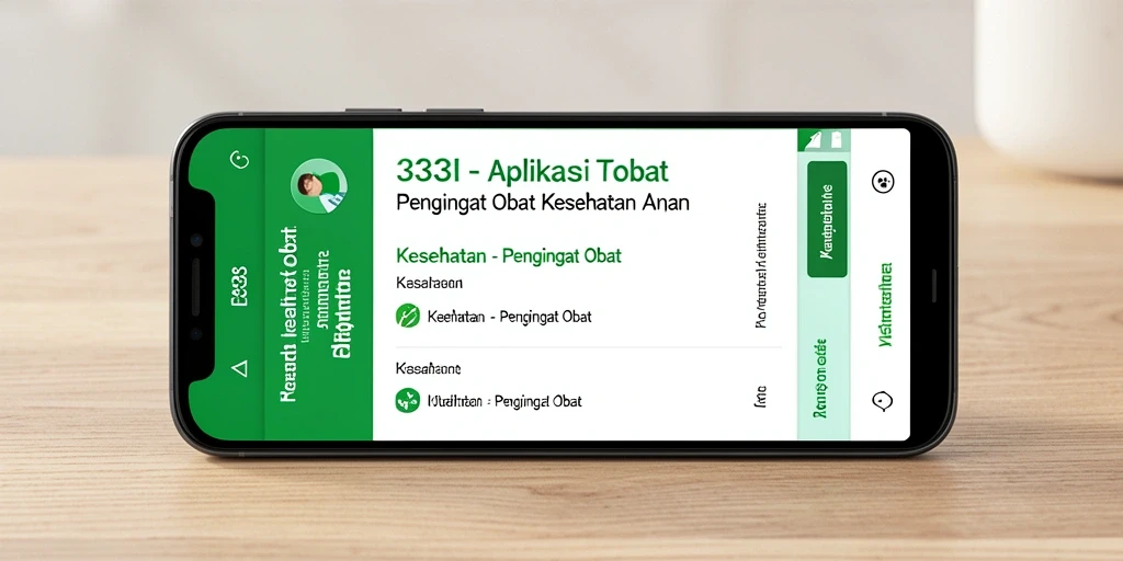 Tampilan aplikasi 333I yang user-friendly untuk pengingat obat.