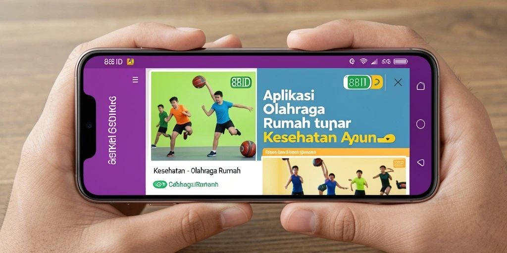 Tampilan antarmuka aplikasi Olahraga Rumah yang intuitif dan menarik.