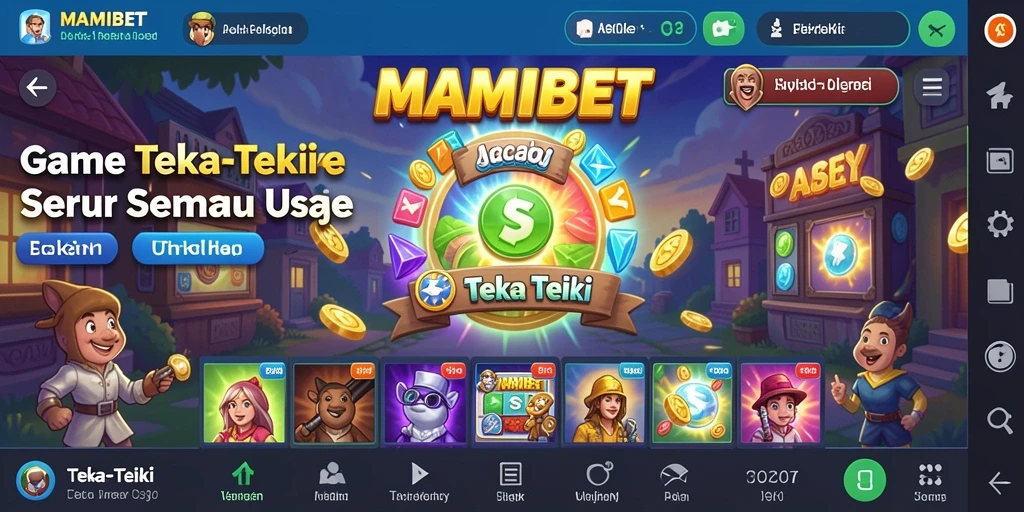 Tampilan antarmuka permainan Teka-Teki MAMIBET yang menarik.
