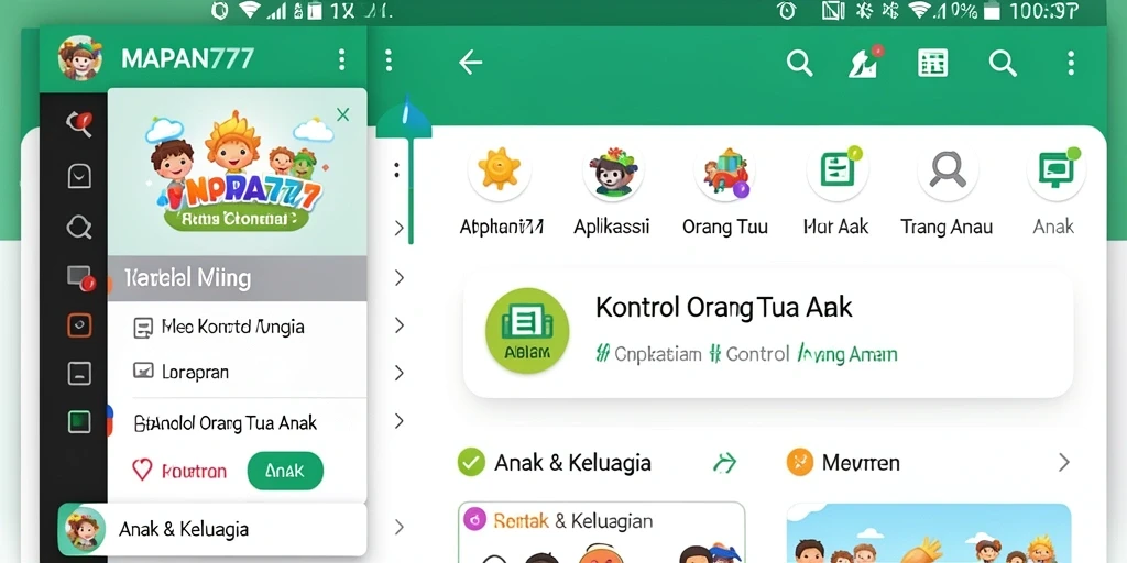 Antarmuka user-friendly dari MAPAN777 untuk kontrol orang tua.
