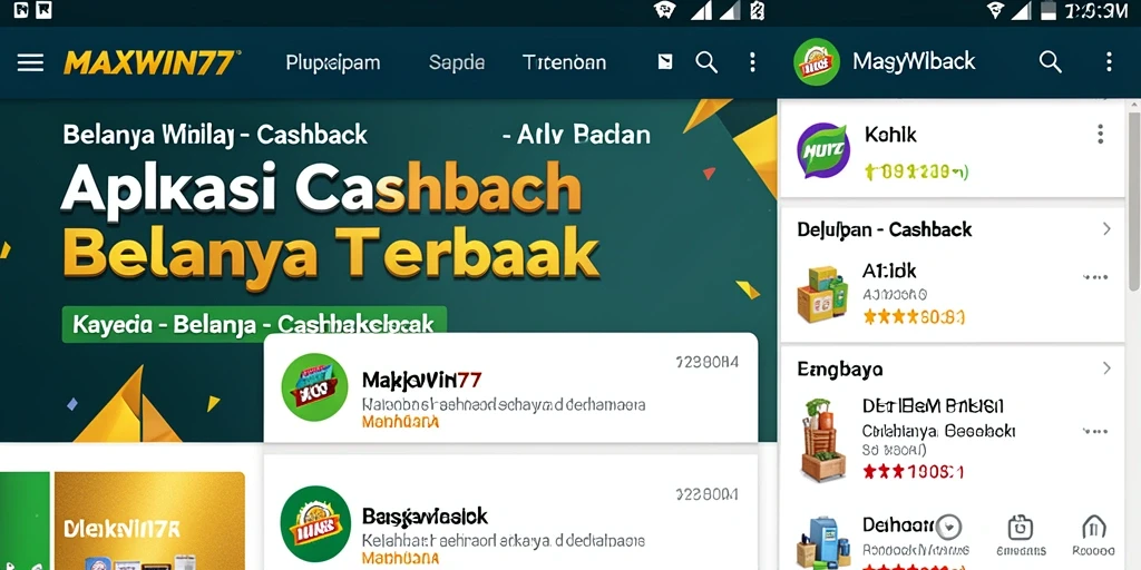 Tampilan antarmuka aplikasi MAXWIN77 yang menarik dan intuitif.
