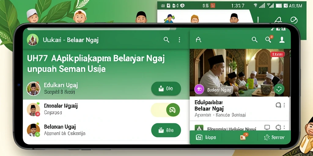 Antarmuka aplikasi UH77 yang interaktif dan menarik.